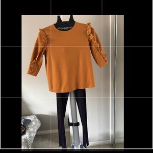 Issey miyake crepe pant with Zara top..